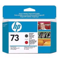 HP 73 - Têtes d'impression noir mat et rouge chromatique