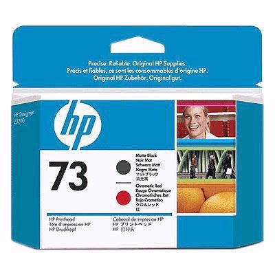 HP 73 - Têtes d\'impression noir mat et rouge chromatique
