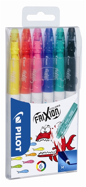 Pilot Frixion Colors 0,7 sont des stylos à encre gel effaçable disponibles en six couleurs.