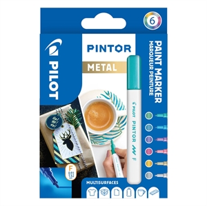 Pilot Marker Pintor Fine Metal Mix 1,0ass (6) 

Peintre à pointe fine Pilot Marker Pintor Metal Mix 1,0ass (6)