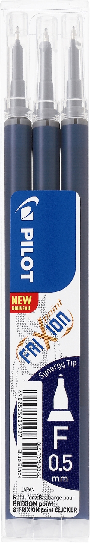 Pilot Frixion Point Clicker 0,5 recharge bleu noir (3)