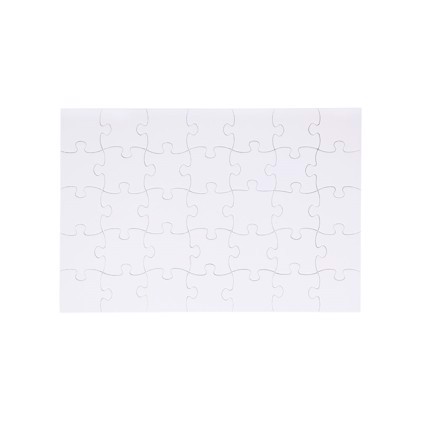 Sublimation Puzzle 19 x 28 cm - Cardboard 35 pcs High Gloss White