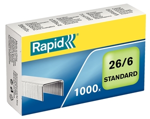 Rapid Agrafes 26/6 standard galvanisées (1000)