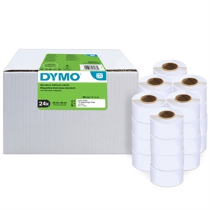 Dymo Étiquette d'adresse 28 x 89 blanc permanent mm, 24 pièces.
