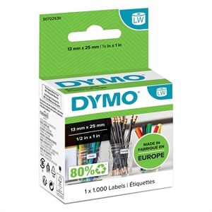 Dymo Label Multi 25 x 13 double remov blanc (100 pièces).