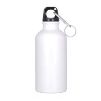 Aluminium Water Bottle 400 ml / 14oz - White With one top