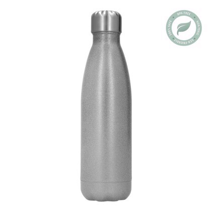 Sublimation Drink Bottle 500 ml / 17oz - Glitter Silver 