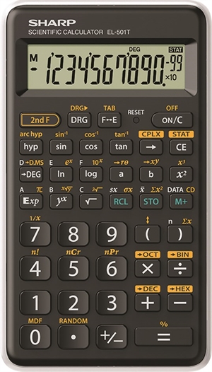 Calculatrice technique SHARP EL-501TBWH, Noir/Blanc