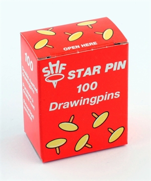 Svenska Häftstift Tegnestifter Star Pin acier poli (100)