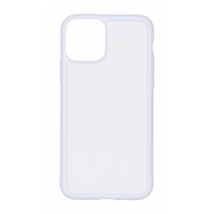Apple iPhone 11 Pro Case Rubber, White With Aluminium Sheet