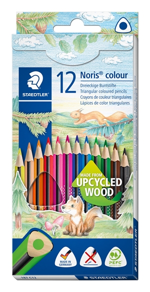 Staedtler Crayon couleur Noris Upcycled Wood triangulaire (12)