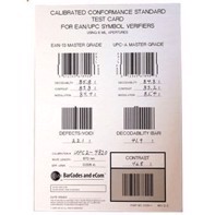Calibrated conformance test card UCC for GS1 EAN barcodes 1D