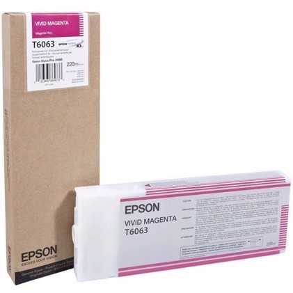 Epson Vivid Magenta T6063 - 220 ml cartouche d\'encre pour Epson Pro 4880